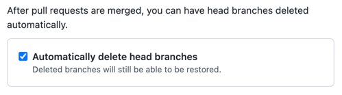 Automatically delete head branches